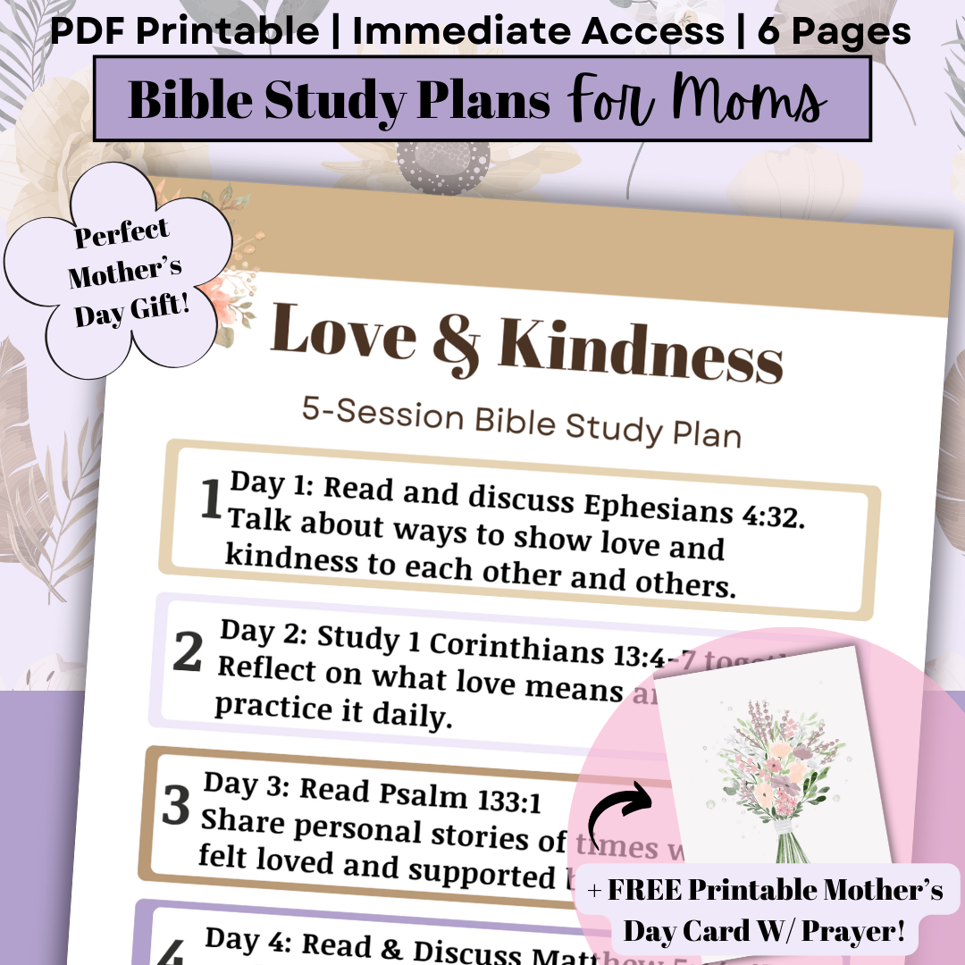 Bible Study Plans for Moms| Build Habit & Guide Reading | Printable & Digital