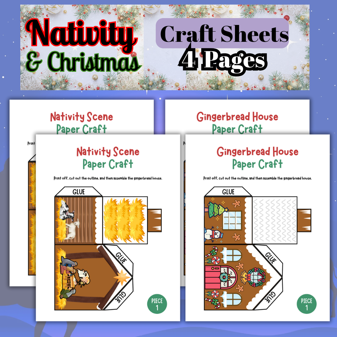 Nativity Christmas Activity Bundle Ages 4-9 Printable & Digital