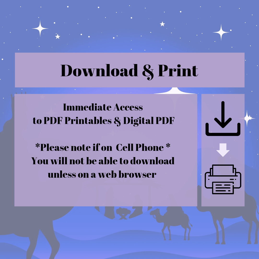 Nativity Christmas Activity Bundle Ages 4-9 Printable & Digital
