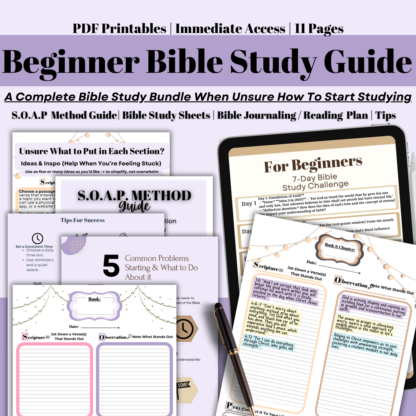 Full Bible Study Guide - Step by Step | Digital & Printable
