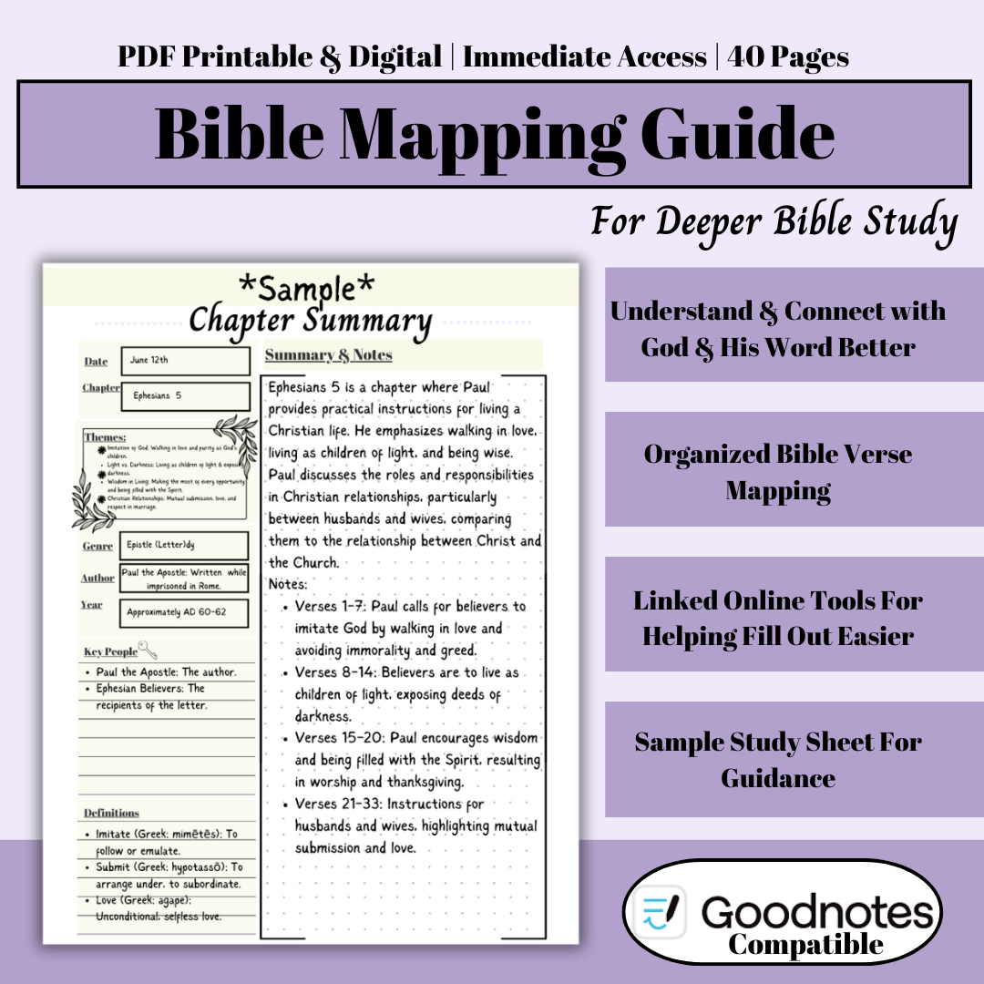 Bible Journaling Guide + Tools Digital & Printable